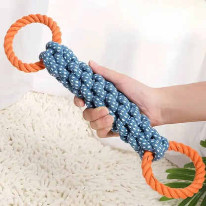Twisted Cotton Rope Dog Toy with Teeth Brushing and Tug Play for Medium Large Dogs