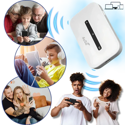 Portable 4G LTE Hotspot with 150 Mbps Speed and 10 Device Support
