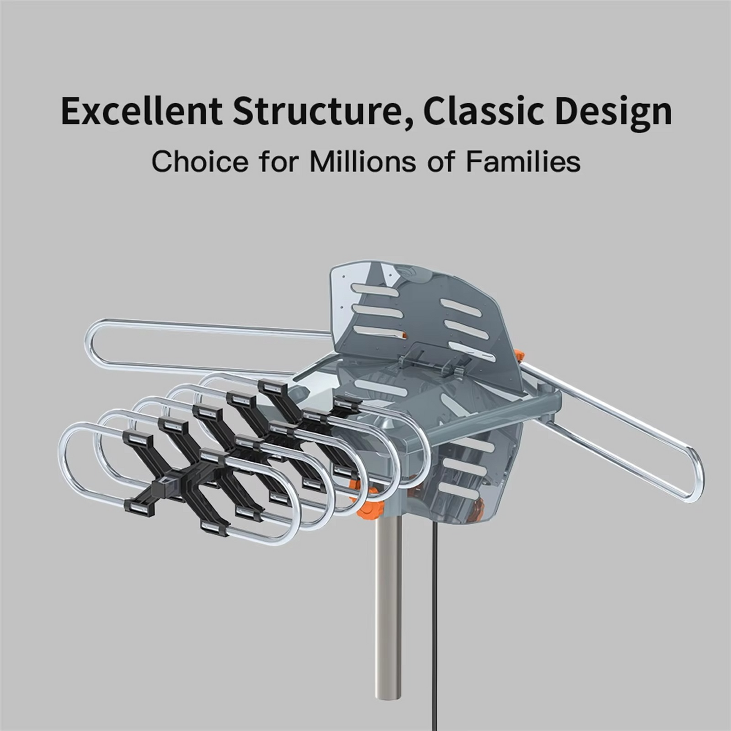 Motorized HD Antenna with 360 Degree Rotation and Wireless Remote Control