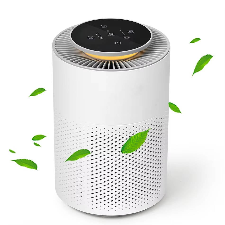 Portable HEPA Air Purifier with Three-Layer Filtration and Night Light for Bedrooms