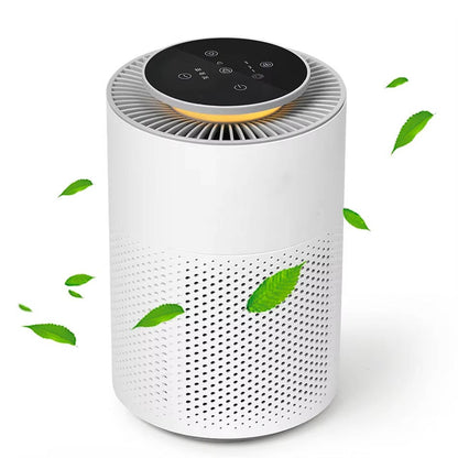 Portable HEPA Air Purifier with Three-Layer Filtration and Night Light for Bedrooms