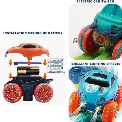 Glow in the Dark Flexible Race Track Set with Snap Together Pieces and a Detachable Body Car in 92 or 184 Pieces