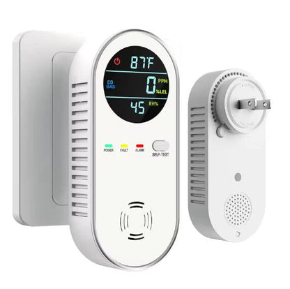 Carbon Monoxide and Natural Gas Detector with Temperature and Humidity Display