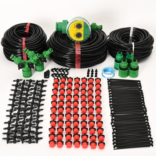 Automatic Garden Drip Irrigation System with Eight-Hole Heads and Flow Control