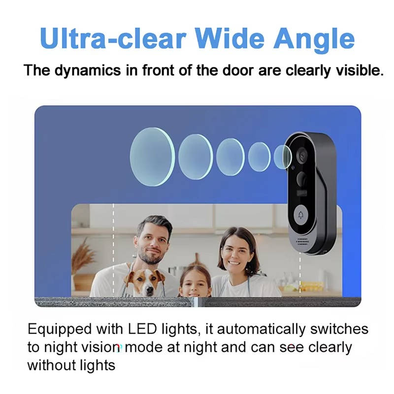 Smart Video Doorbell with Motion Detection and Night Vision, Two Way Audio