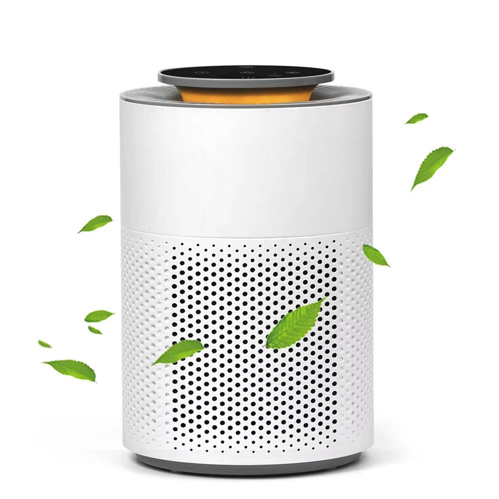 Portable HEPA Air Purifier with Three-Layer Filtration and Night Light for Bedrooms