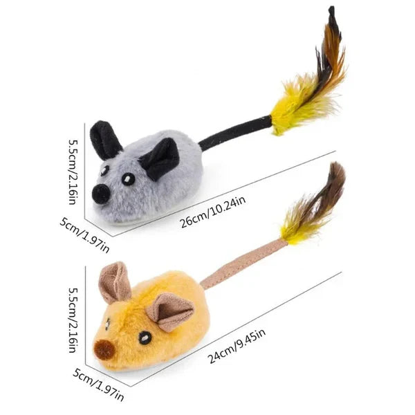 Interactive Rolling Mouse Toy with Motion Sensor and Rechargeable Battery for Cats