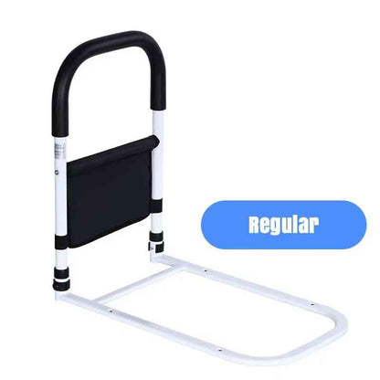 Adjustable Bed Rail with Dual Foam Handles and Storage Pocket, Tool Free Setup