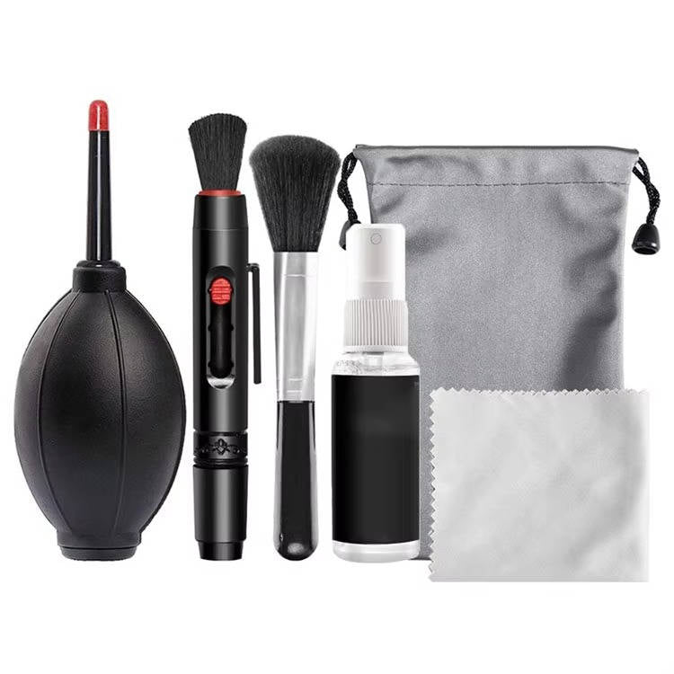 Lens Cleaning Kit with Air Blower and Double Sided Pen, 6-Tool Set