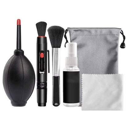 Lens Cleaning Kit with Air Blower and Double Sided Pen, 6-Tool Set