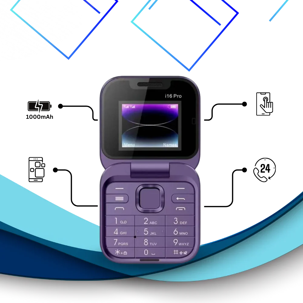 Dual SIM Folding Phone with 1.77in Display and Rear Camera