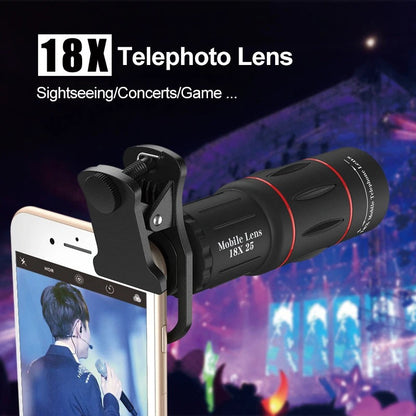 18X Smartphone Telescope Lens Kit with Tripod Mount