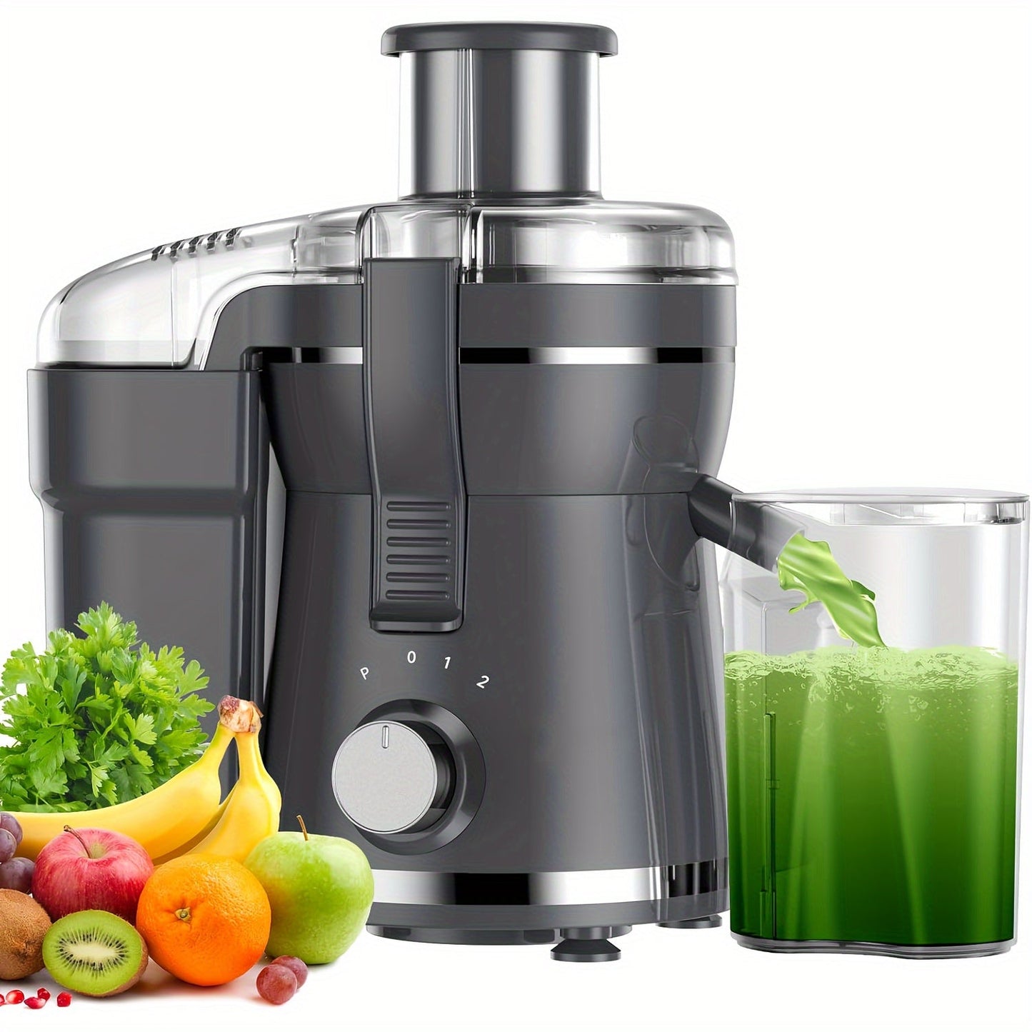 Centrifugal Juicer with 3 Inch Wide Mouth and Dual Speed Settings, 500W