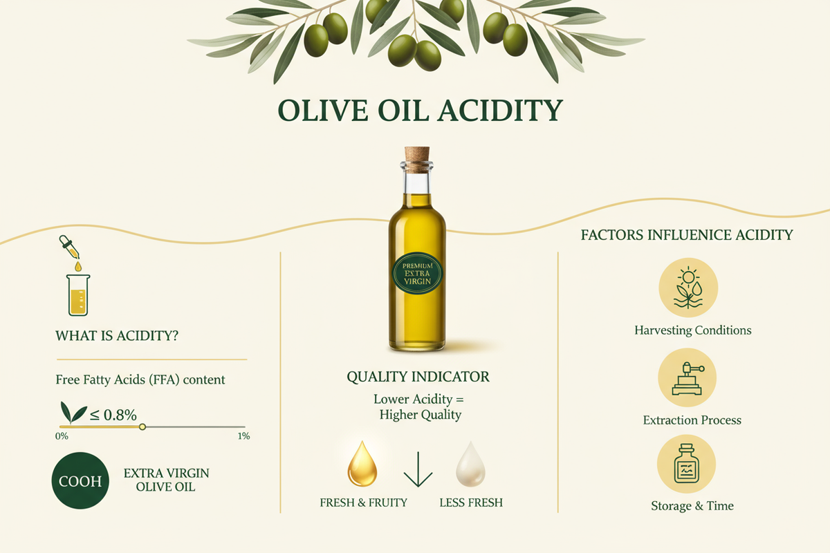 Everything you need to know about olive oil acidity.
