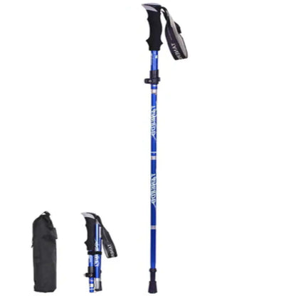 Telescopic Trekking Pole with Foldable Design and Height Adjustment