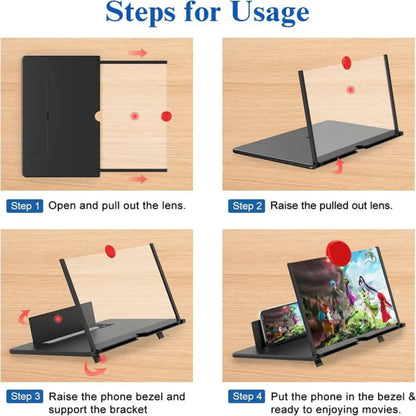 Phone Screen Magnifier 16 Inch with Fresnel Lens and Foldable Design