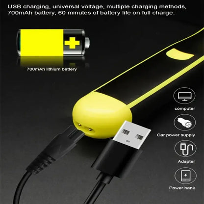 Rechargeable Electric Trimmer with Double-Edged Steel Blades and Arc-Shaped Head, Wet and Dry
