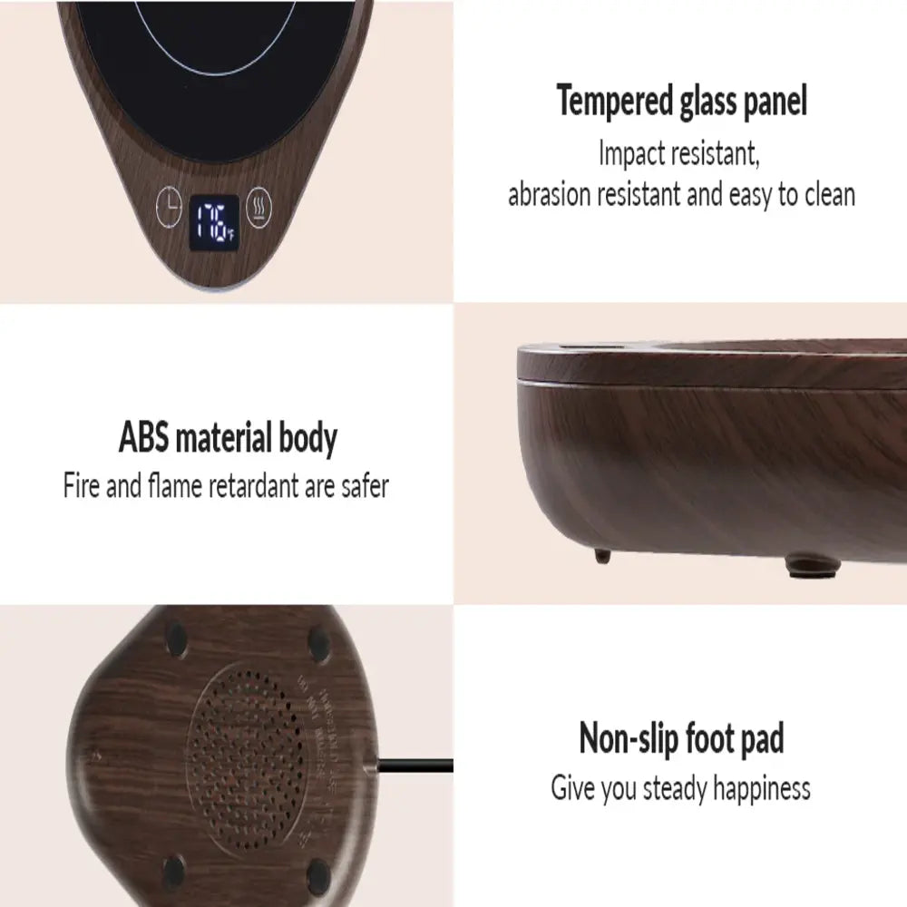 Beverage and Candle Warmer with Three Heat Settings and Auto Shutoff Timer