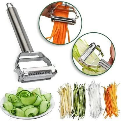 Dual Blade Vegetable Peeler with Julienne Cutter and Stainless Steel Construction All Vera Mart