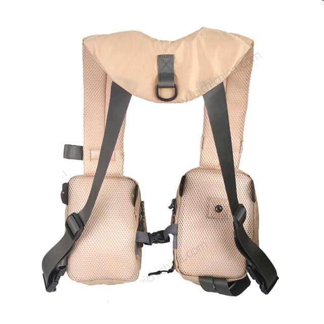 Fly Fishing Chest Bag with Zippered Compartments and Tool Loops
