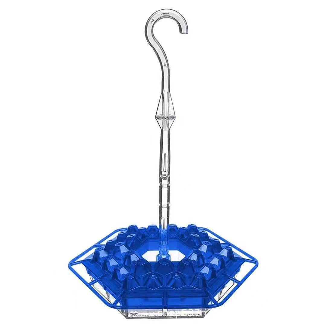 Hummingbird Feeder with Raised Diamond Ports and Ant Guard, 12oz Capacity