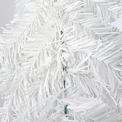 6' Flocked White Pine Garland detail photo 5