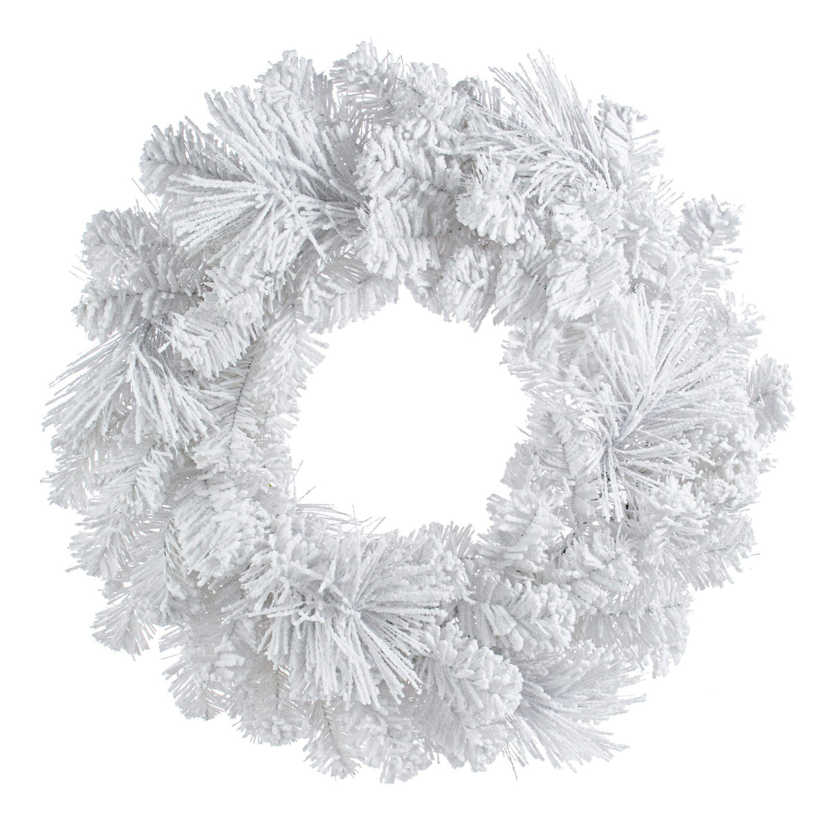 22"-24" Flocked White Pine Wreath Item Number: 85875WR24