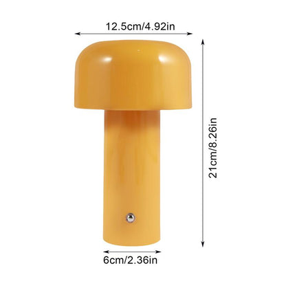 Mushroom LED Lamp with Adjustable Brightness and Rechargeable Battery
