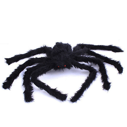 Giant Halloween Spider Decoration with Bendable Legs and Red Eyes, 29.5 Inches