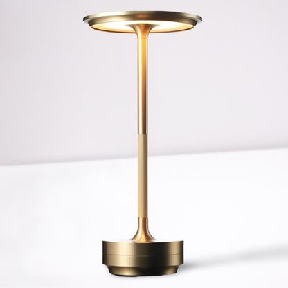 Rechargeable Metal Table Lamp with Touch Brightness Control and 150-Hour Battery
