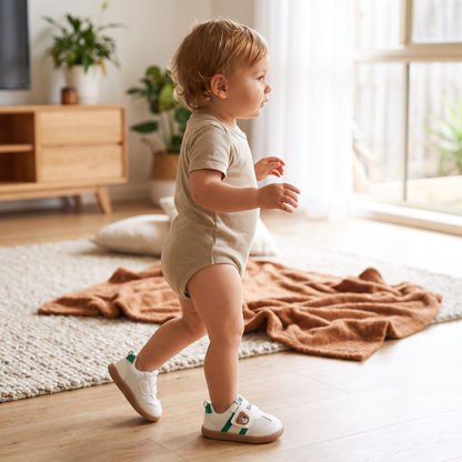 First Walker Shoes with Non-Slip Sole and Breathable Upper for Babies