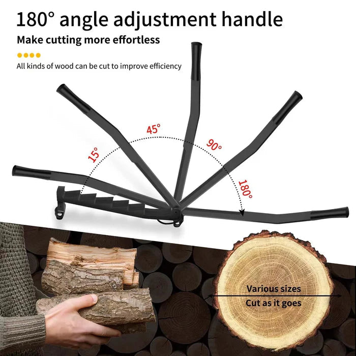 Wall Mounted Firewood Splitter with High Carbon Steel Blade and Multiple Cutting Edges