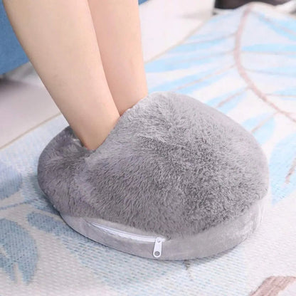 Dual Foot Warmer with Removable Flannel Cover and USB Power