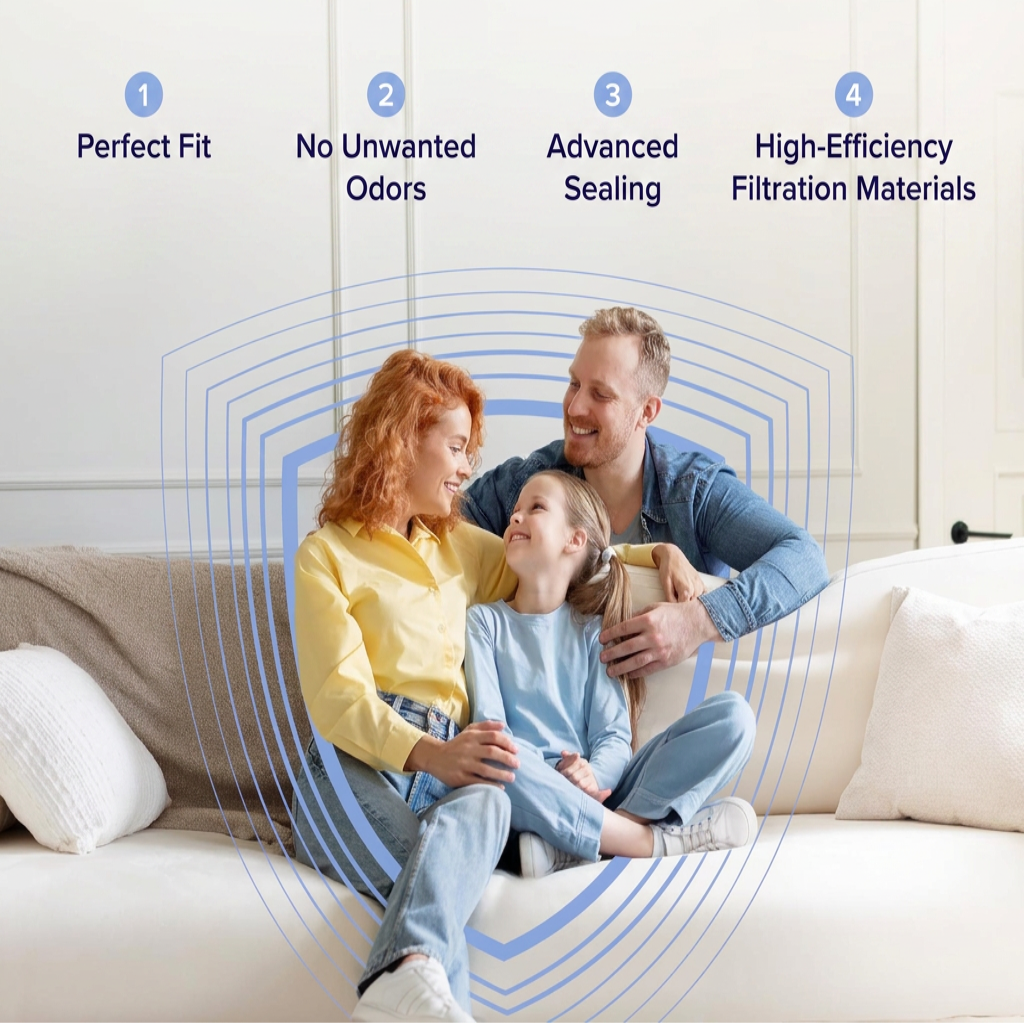 Smart air purifier control panel detail
