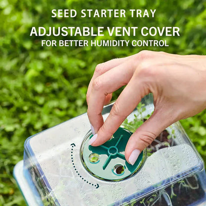 Seed Nursery Pot with Full Spectrum Grow Light and Raised Dome Cover