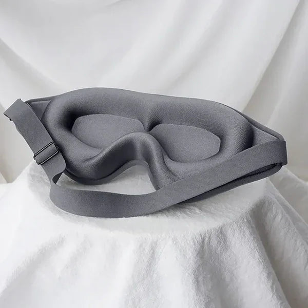 3D Contoured Sleep Mask with Memory Foam and Adjustable Elastic Band