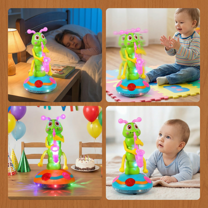 Musical Crawling Caterpillar with Spinning Motion and Multicolor Lights