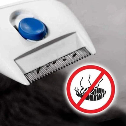 Electric Flea and Tick Comb with Fine Teeth and Gentle Current for Dogs and Cats