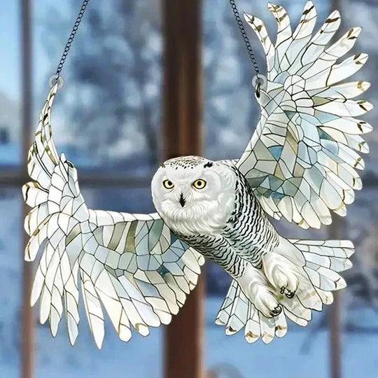 Multicolor Hummingbird Suncatcher with Metal Chain for Windows