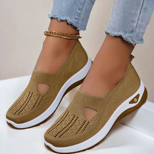 Breathable Slip On Shoes with Orthopedic Support and Cushioned Sole
