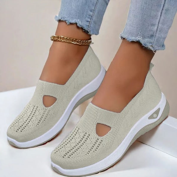 Breathable Slip On Shoes with Orthopedic Support and Cushioned Sole