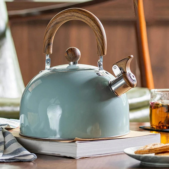 Whistling Stovetop Kettle with Cool-Touch Handle and Fast Heating Base