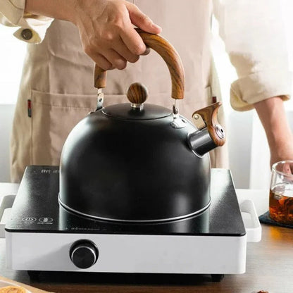 Whistling Stovetop Kettle with Cool-Touch Handle and Fast Heating Base