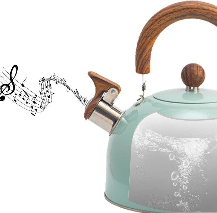 Whistling Stovetop Kettle with Cool-Touch Handle and Fast Heating Base