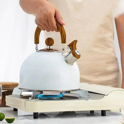 Whistling Stovetop Kettle with Cool-Touch Handle and Fast Heating Base