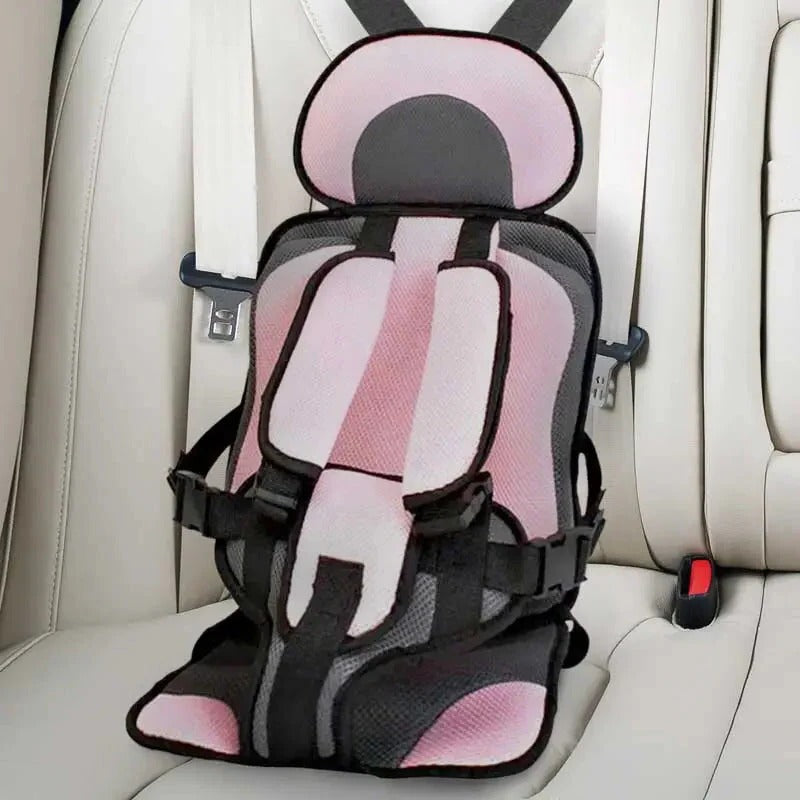 Booster Car Seat Cushion with Five Point Harness and Breathable Mesh Panel