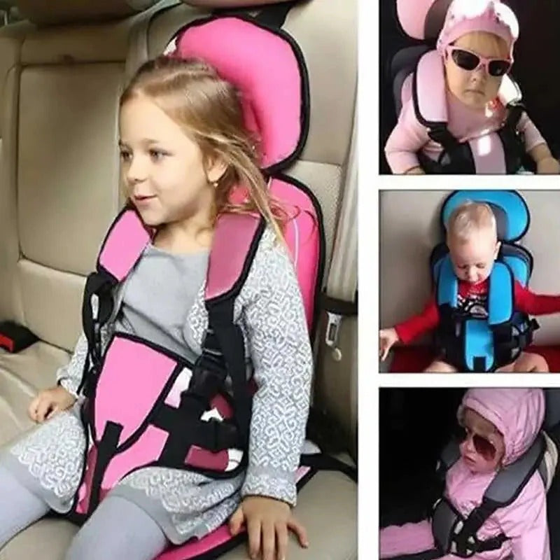 Booster Car Seat Cushion with Five Point Harness and Breathable Mesh Panel