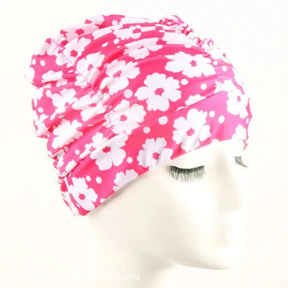 Turban Swimming Cap with Twist Front and Stretch Fit for All Hair Types All Vera Mart