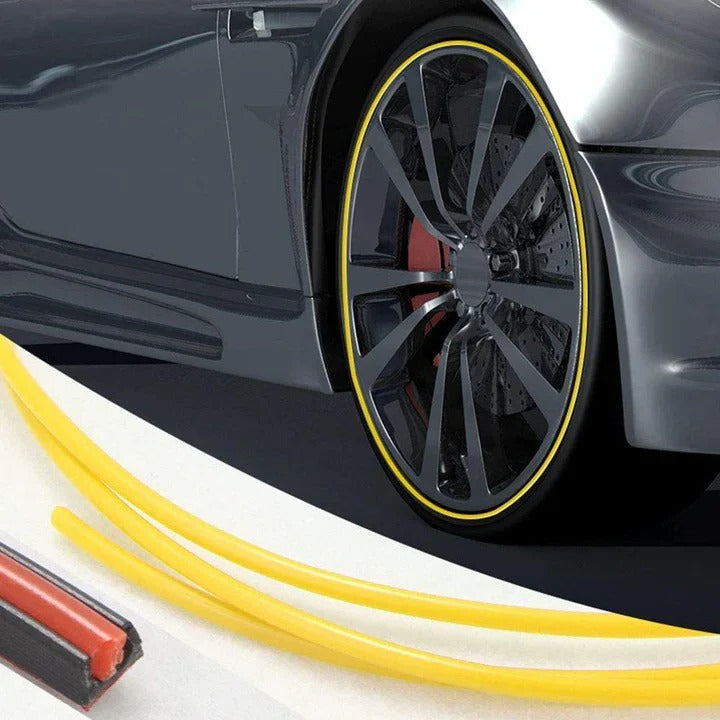 Rubber Wheel Rim Edge Guard with Adhesive Backing, 26.2ft Roll