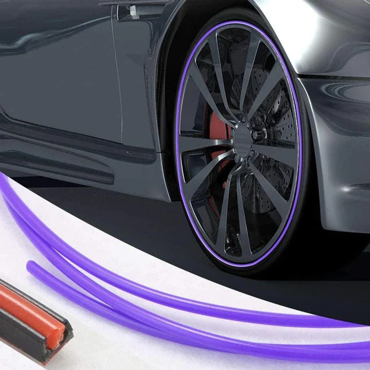 Rubber Wheel Rim Edge Guard with Adhesive Backing, 26.2ft Roll